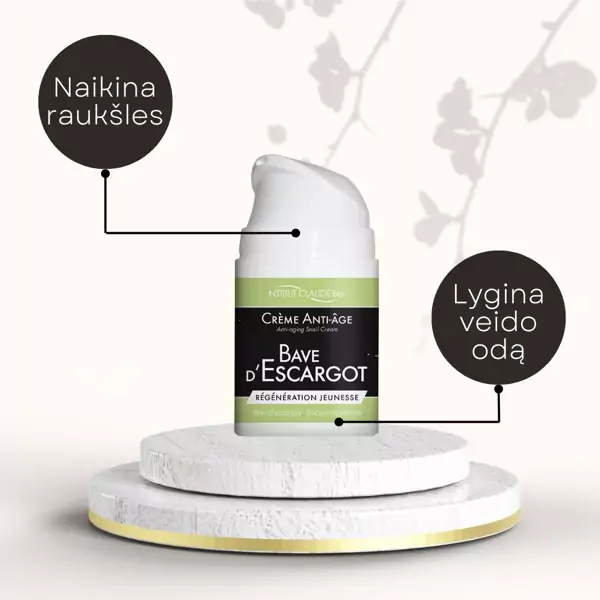 Veido kremas nuo raukšlių su sraigių sekreto ekstraktu!